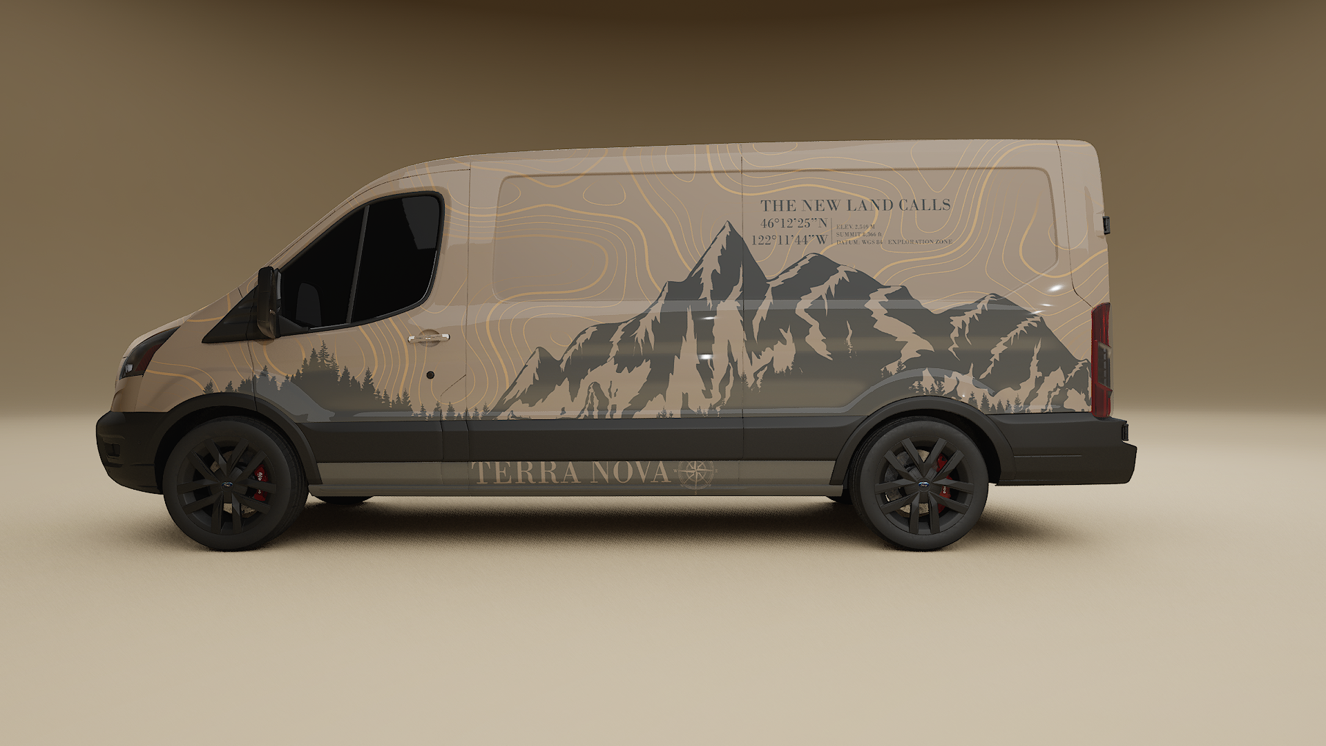 Terra Nova Sand Edition vehicle wrap design